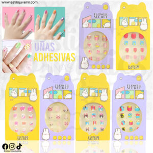 Uñas con adhesivo para niñas - Flower Secret
