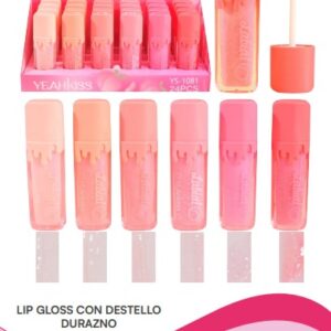 LIP GLOSS CON DESTELLOS DURAZNO YS-1081