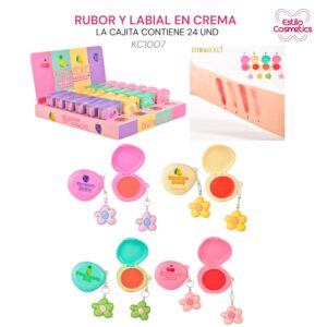 RUBOR Y LABIAL EN CREMA KEVIN Y COCO KC1007