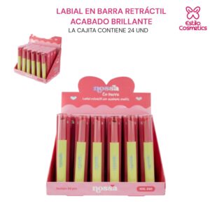 LABIAL EN BARRA RETRACTIL ACABADO BRILLANTE MSL-240
