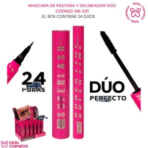 MASCARA RIMEL DE PESTAÑA CON DELINEADOR DUO CODIGO: KB-331