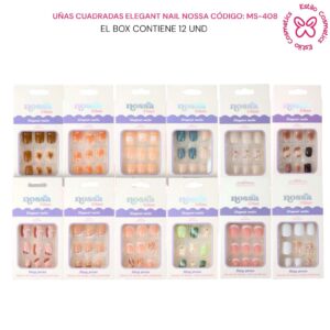 UÑAS CUADRADAS ELEGANT NAILS CODIGO: MS-408