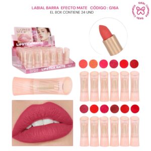 LABIAL BARRA EFECTO MATE CORAL CODIGO: G16A