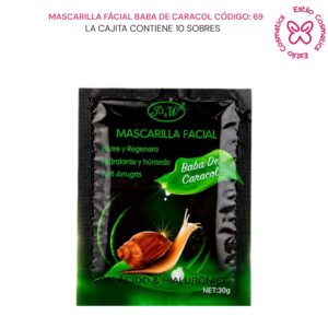 MASCARILLA EN SACHETS BABA DE CARACOL CODIGO: 69