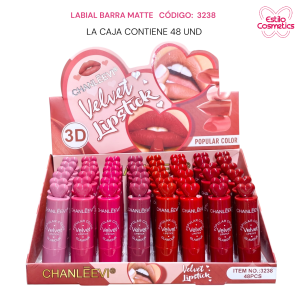 Labial barra matte Chanleevi 3238