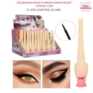Delineador liquido punta plumon Flower secret C149