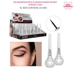 Delineador liquido punta plumon Flower secret C150