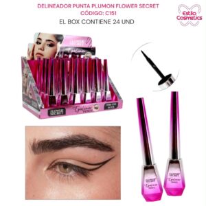Delineador liquido punta plumon Flower secret C151