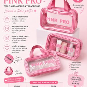 Neceser transparente pink pro ECA-03