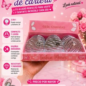 Espejo cartera redondo con accesorio ECA-110