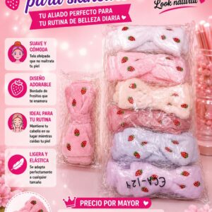 Vincha skincare fresa ECA-124