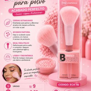 Brocha para rubor rosa ECA-40
