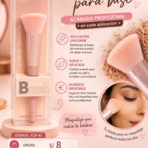 Brocha para base rosa ECA-42