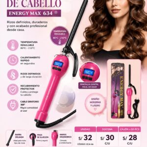 Ondulador delgado de cabello electrico ECA-66