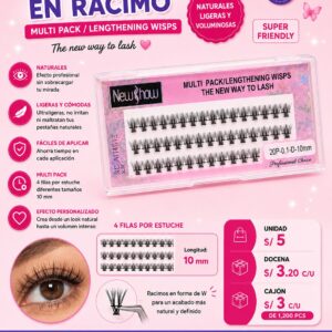 Pestaña 1x1 20P TALLA 10MM caja rosa ECA-86