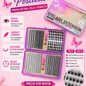 Juego de pestañas 1X1 10P+20P-0.1+30P-0.07-D 9-15 MIX ECA-89