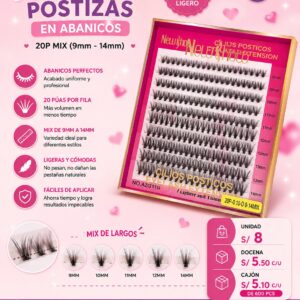 Set de pestaña 1X1 20P0.1-D 9-14MIX ECA-92