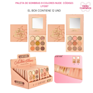 Paleta de sombras 9 colores nude LF1397