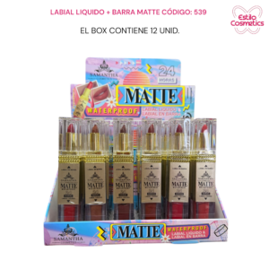 LABIAL LIQUIDO + BARRA MATTE 539