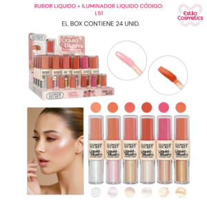 RUBOR LIQUIDO + ILUMINADOR FLOWER SECRET L51