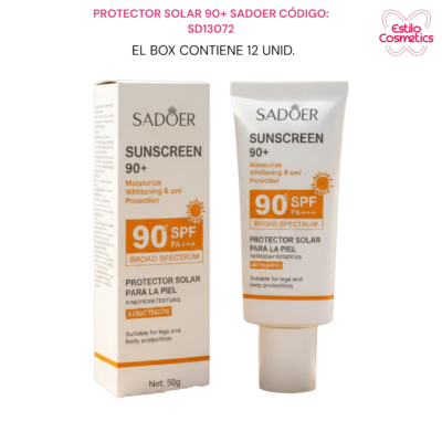 PROTECTOR SOLAR 90+ SADOER CÓDIGO: SD13072